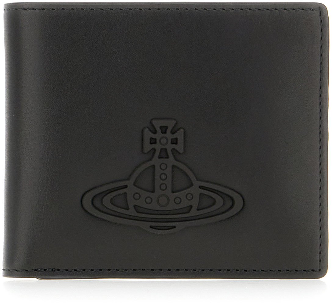 Vivienne Westwood Vivienne Westwood Black leather wallet Zwart