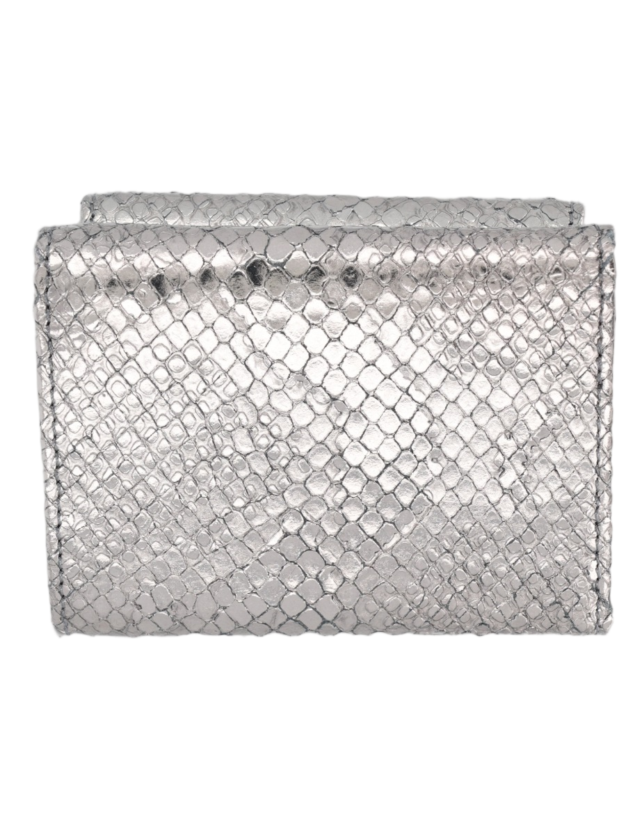 Vivienne Westwood Orb Metallic Snake Calfskin Wallet Wit