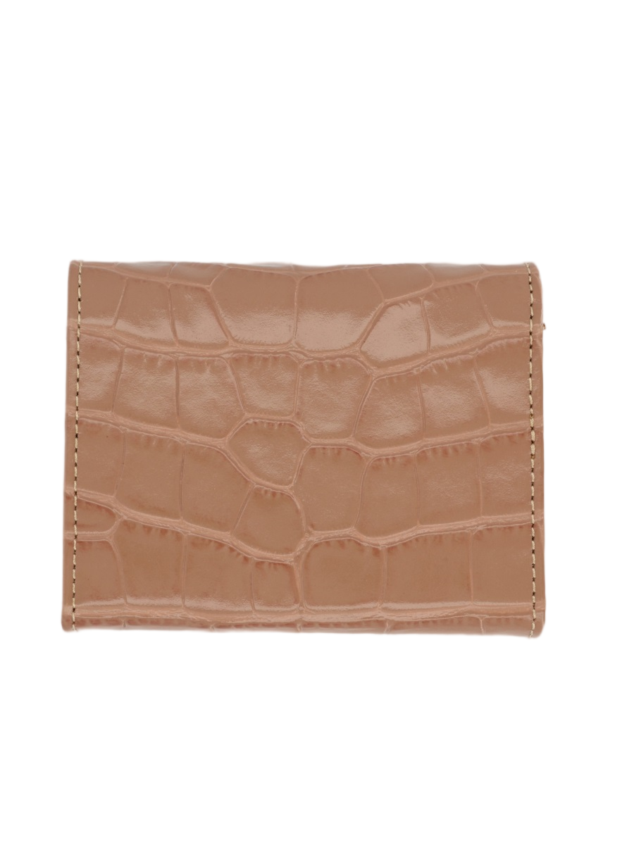 Vivienne Westwood Crocodile-Embossed Orb Clasp Wallet Neutraal