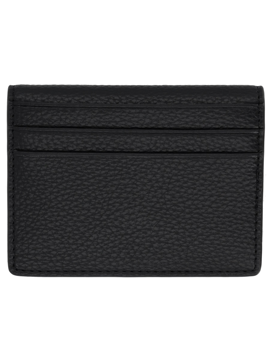 Vivienne Westwood Textured Multiple Slots Polyurethane Wallet Zwart