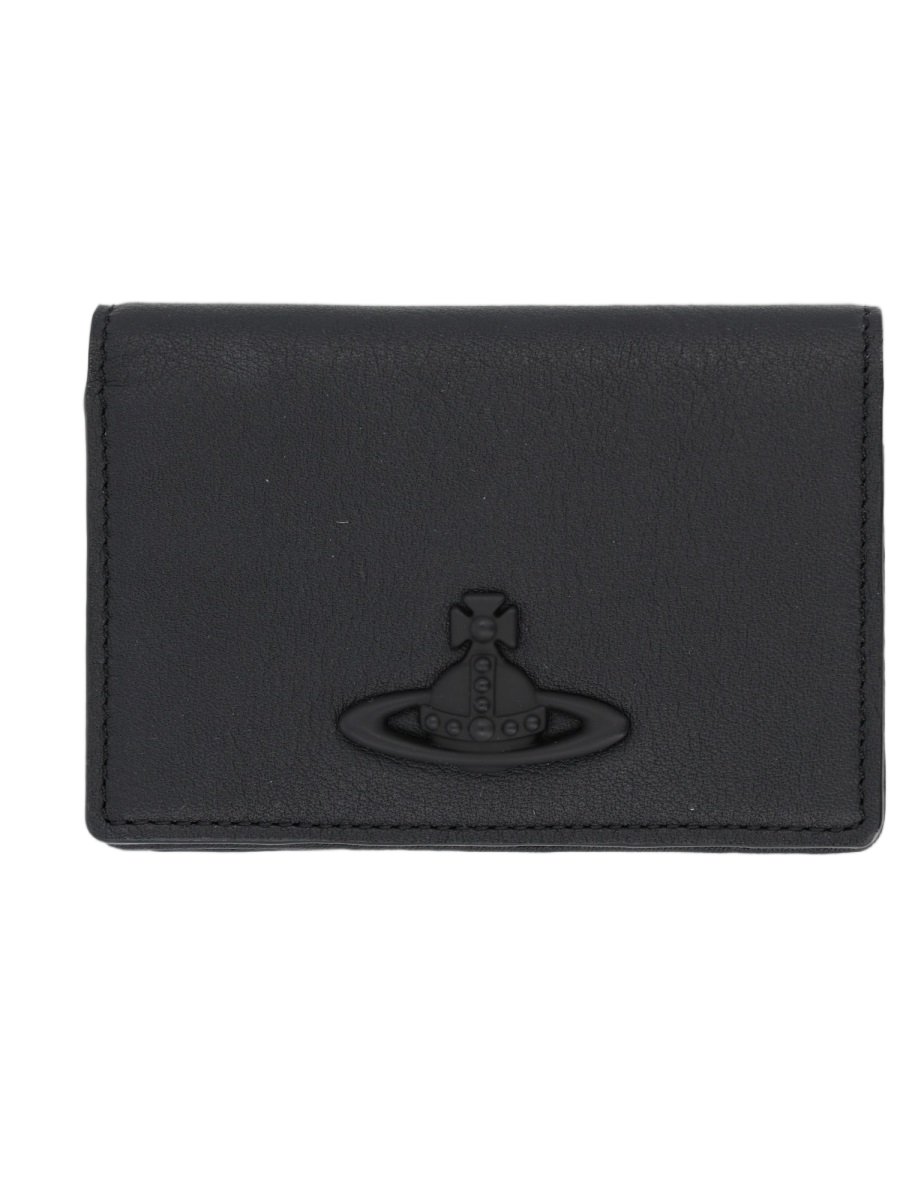 Vivienne Westwood Flap Orb Card Holder Zwart