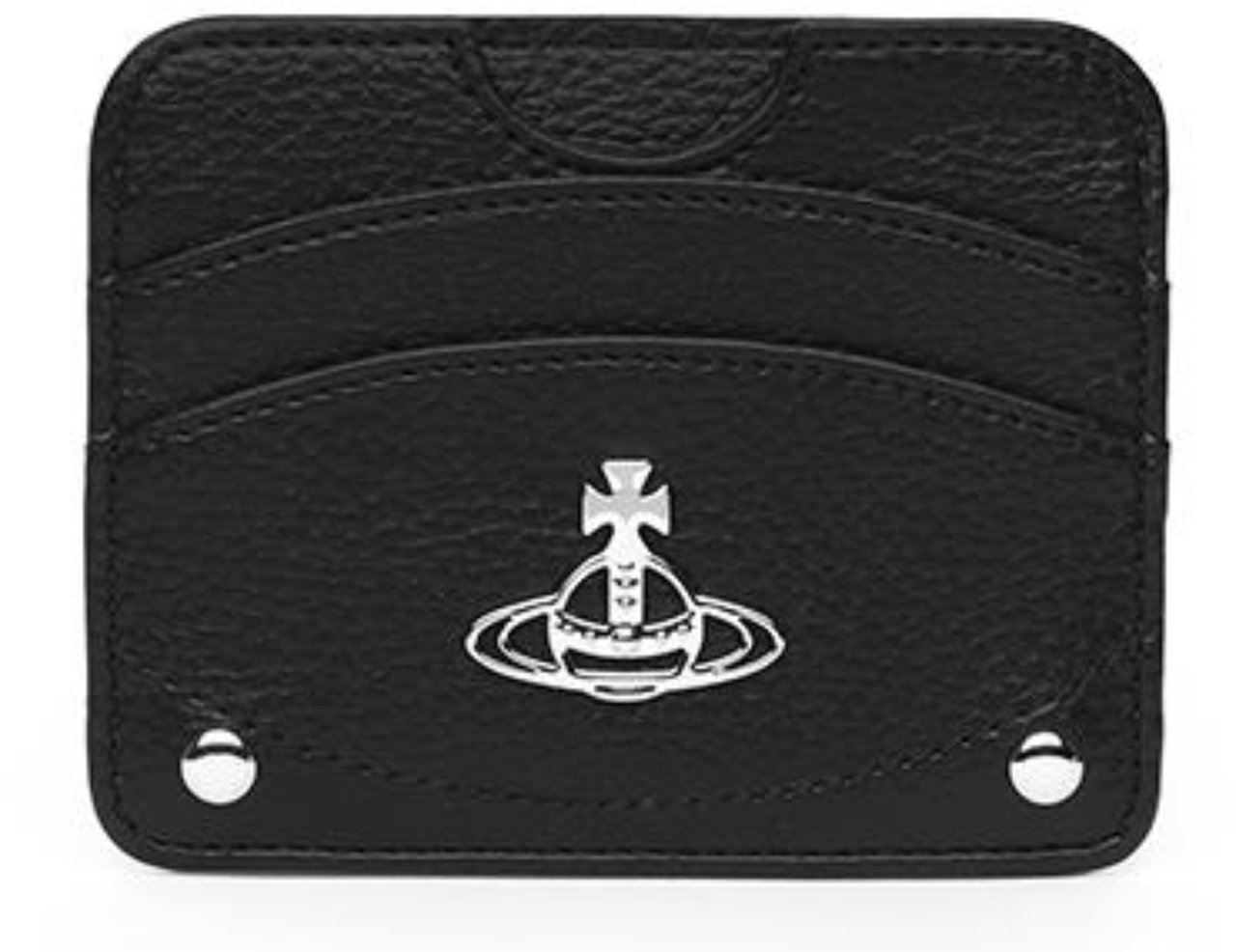 Vivienne Westwood HALF MOON CARD HOLDER FLAT BLACK Zwart