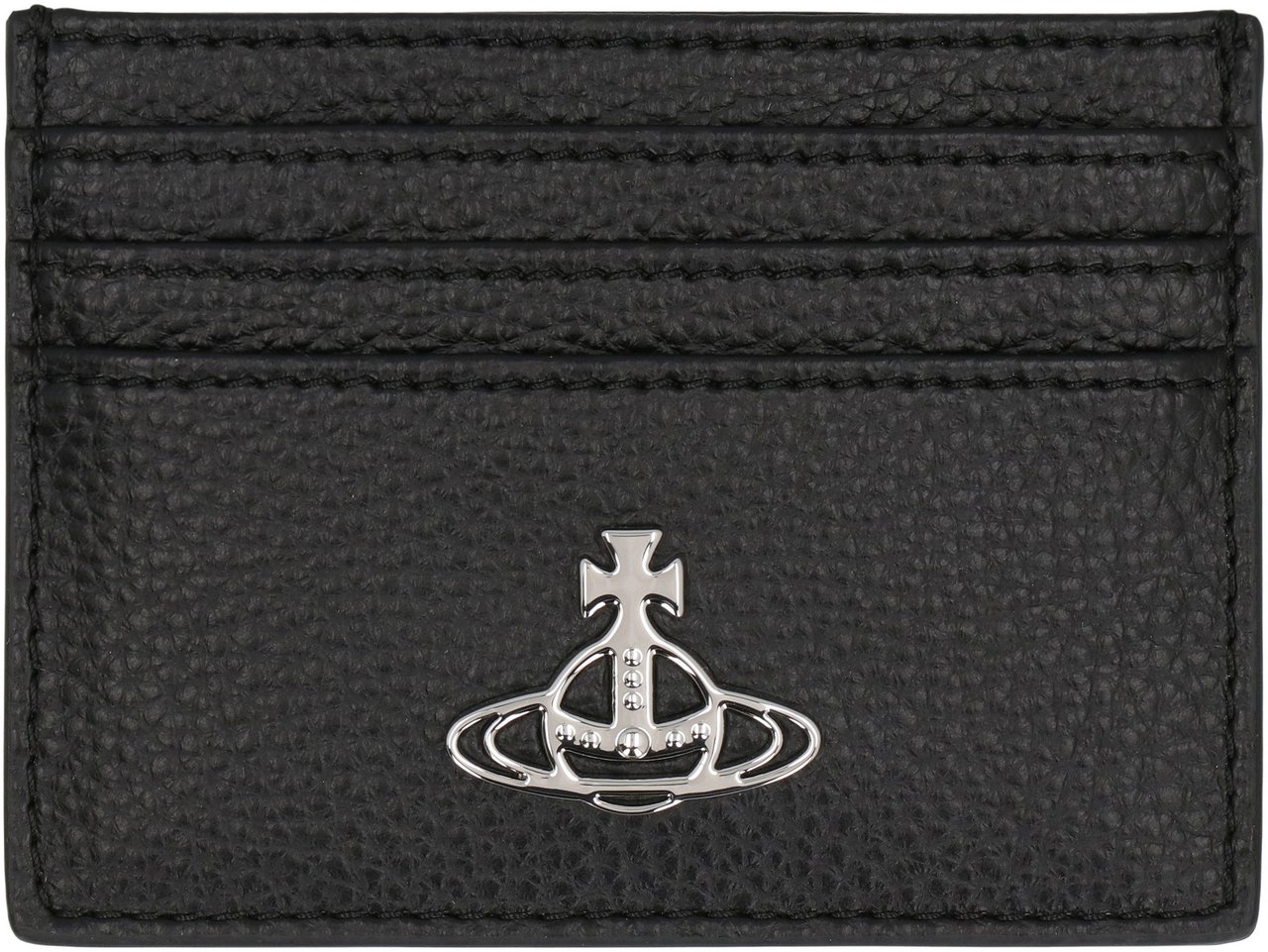 Vivienne Westwood Flat cardholder in eco leather Zwart