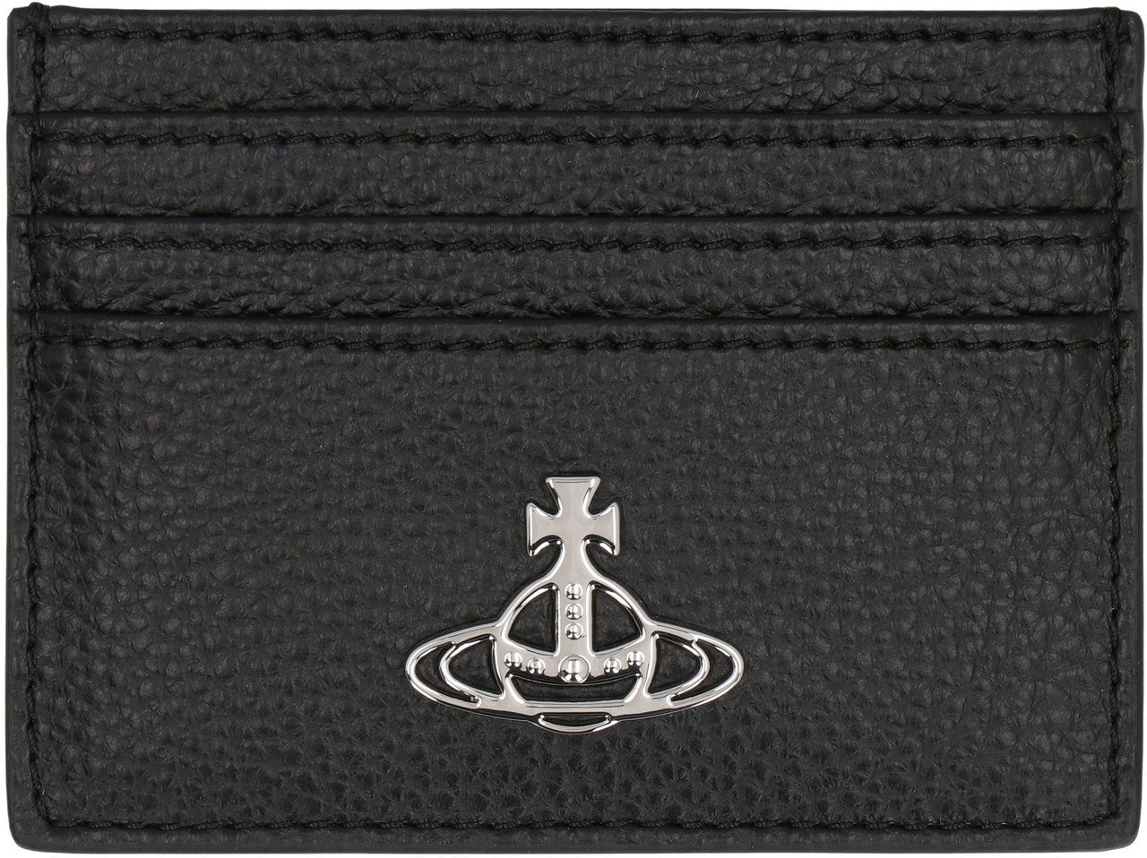 Vivienne Westwood Flat cardholder in eco leather Zwart