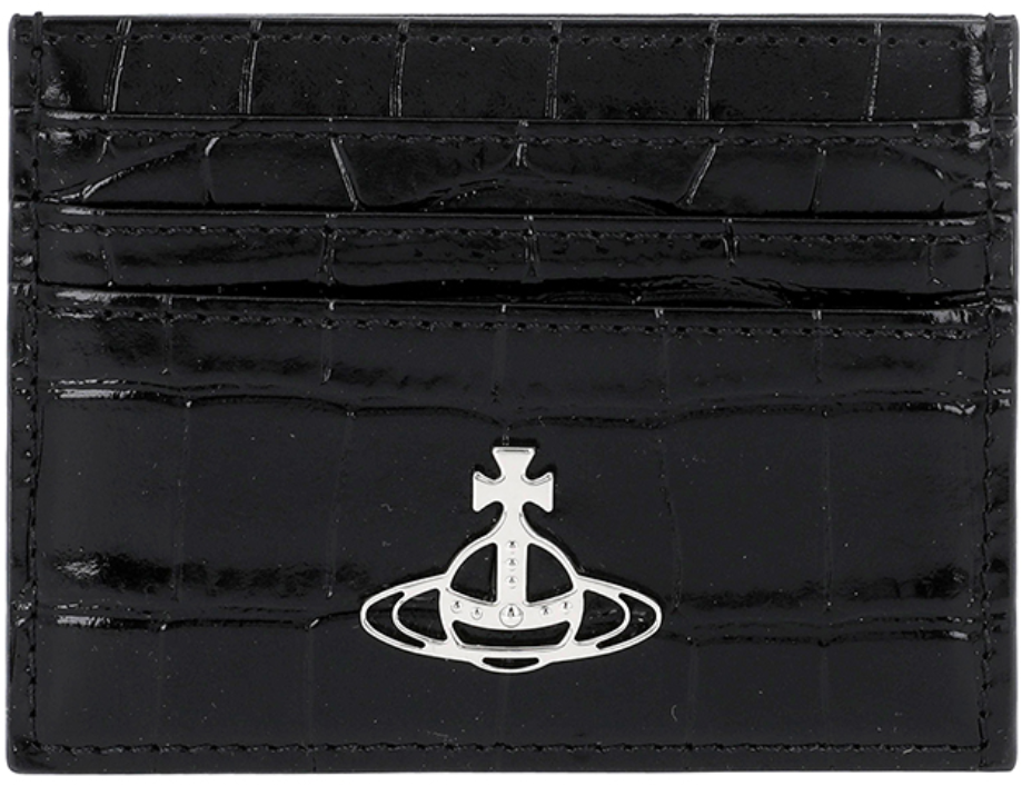 Vivienne Westwood CARD HOLDER FLAT BLACK Zwart