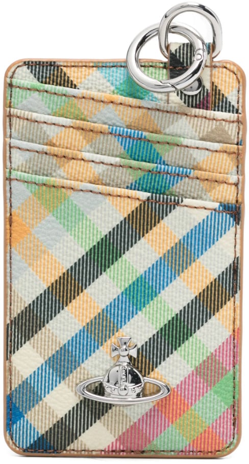 Vivienne Westwood Vertical Card Holder Flat Heather Plaid Divers