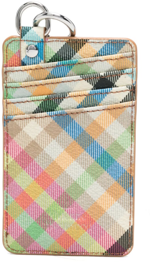 Vivienne Westwood Vertical Card Holder Flat Heather Plaid Divers
