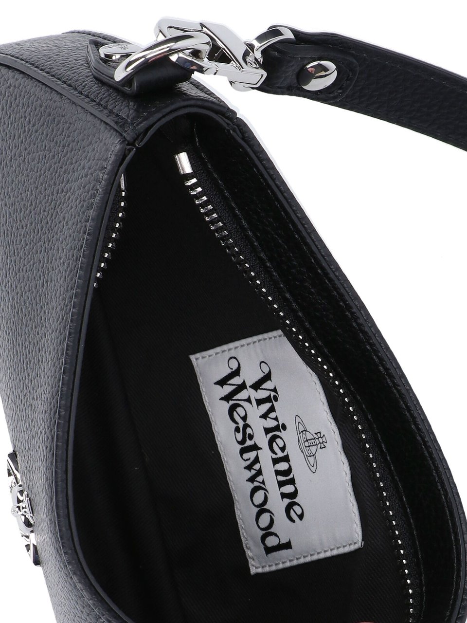 Vivienne Westwood "Tasha" Shoulder Bag In Black Fabric Zwart