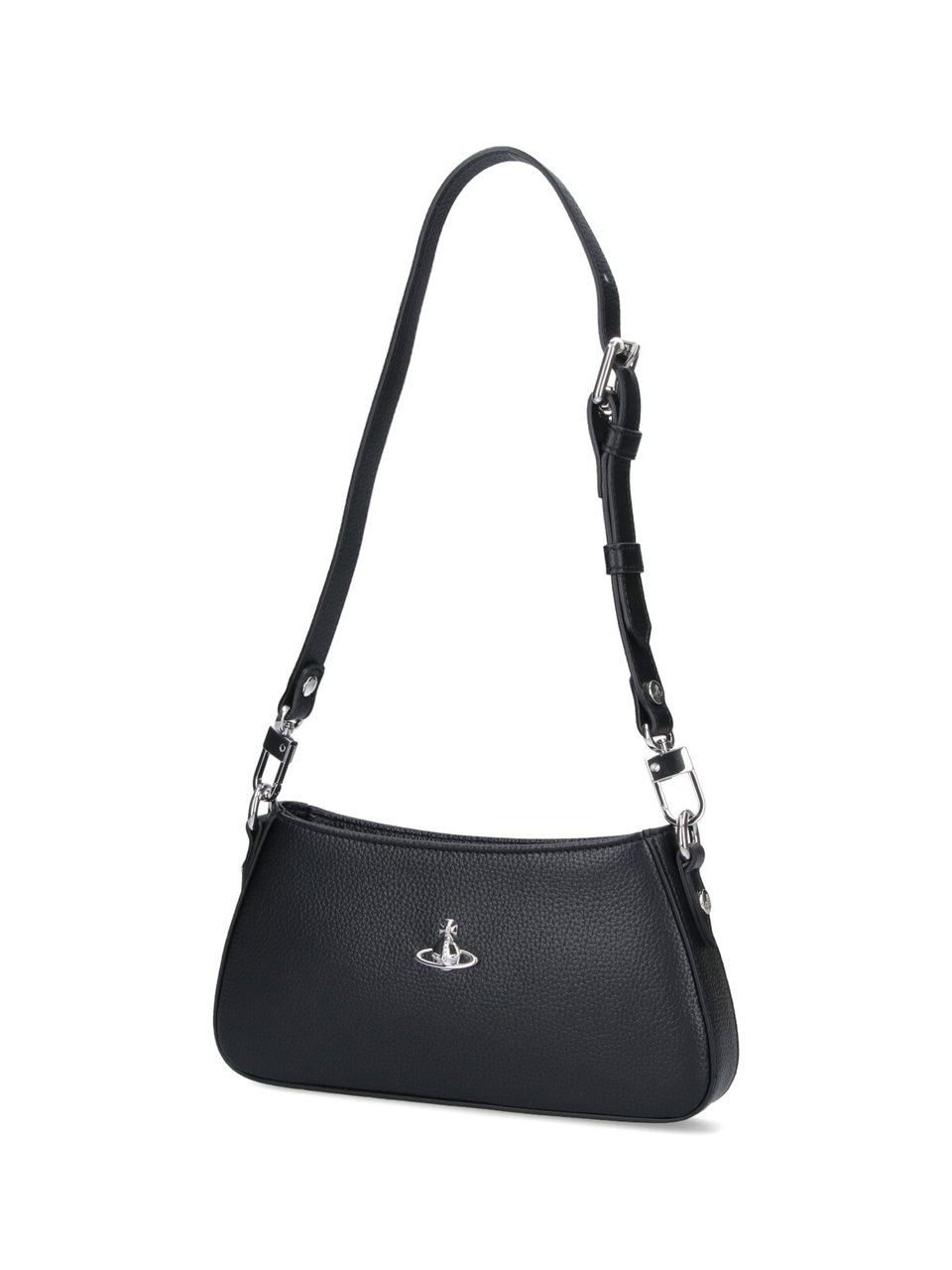 Vivienne Westwood "Tasha" Shoulder Bag In Black Fabric Zwart