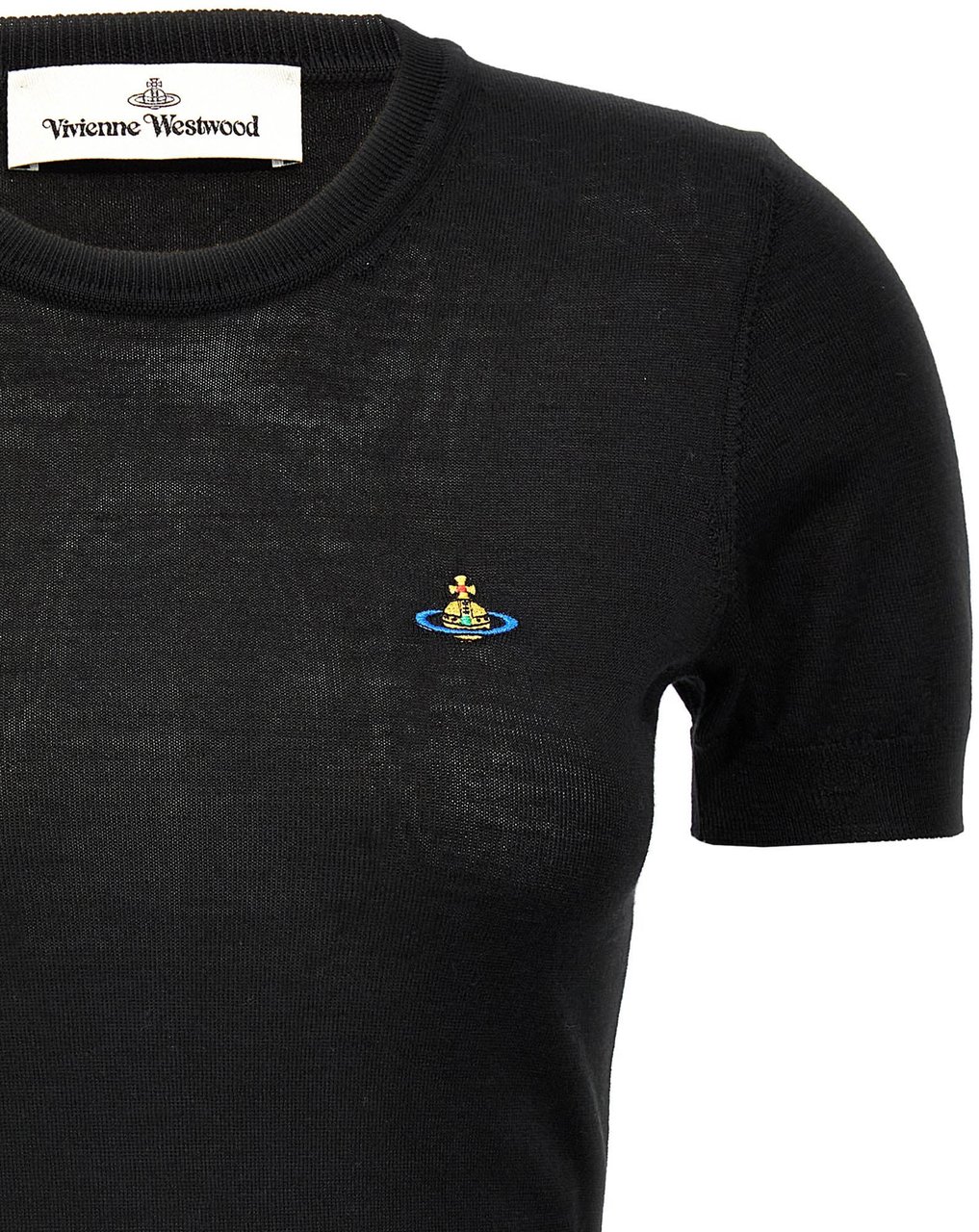Vivienne Westwood Black Wool T-Shirt Zwart