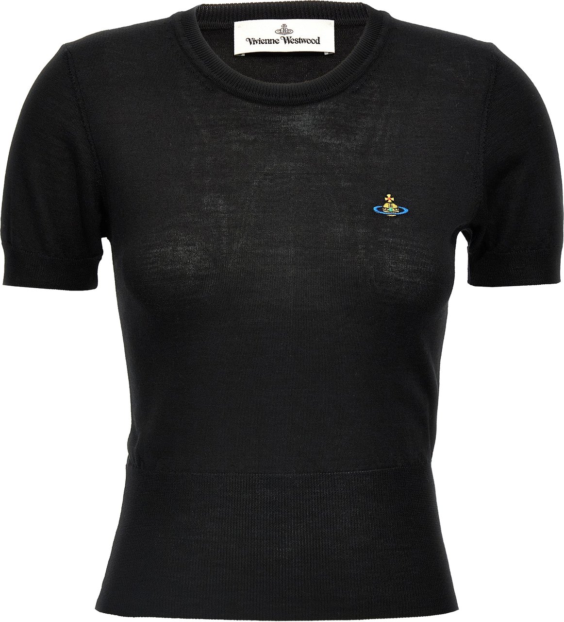Vivienne Westwood Black Wool T-Shirt Zwart