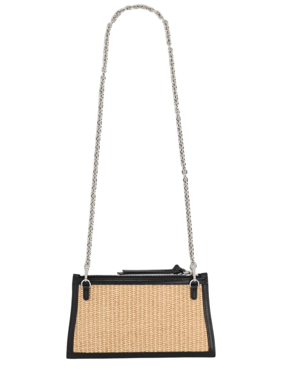 Vivienne Westwood Woven Cotton-Blend Black Emblem Clutch Wit
