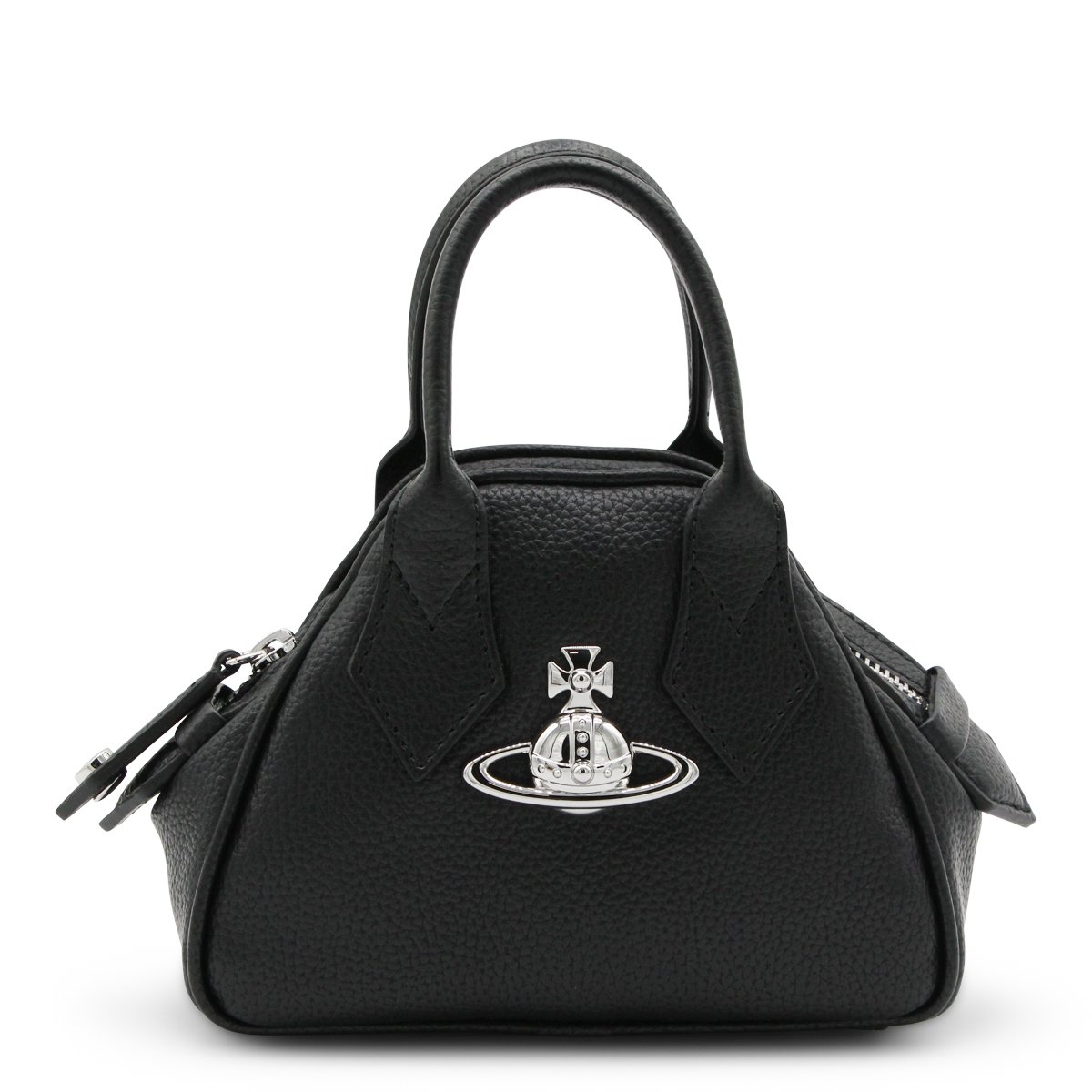 Vivienne Westwood Mini Yasmine Pebbled Texture Handbag Zwart