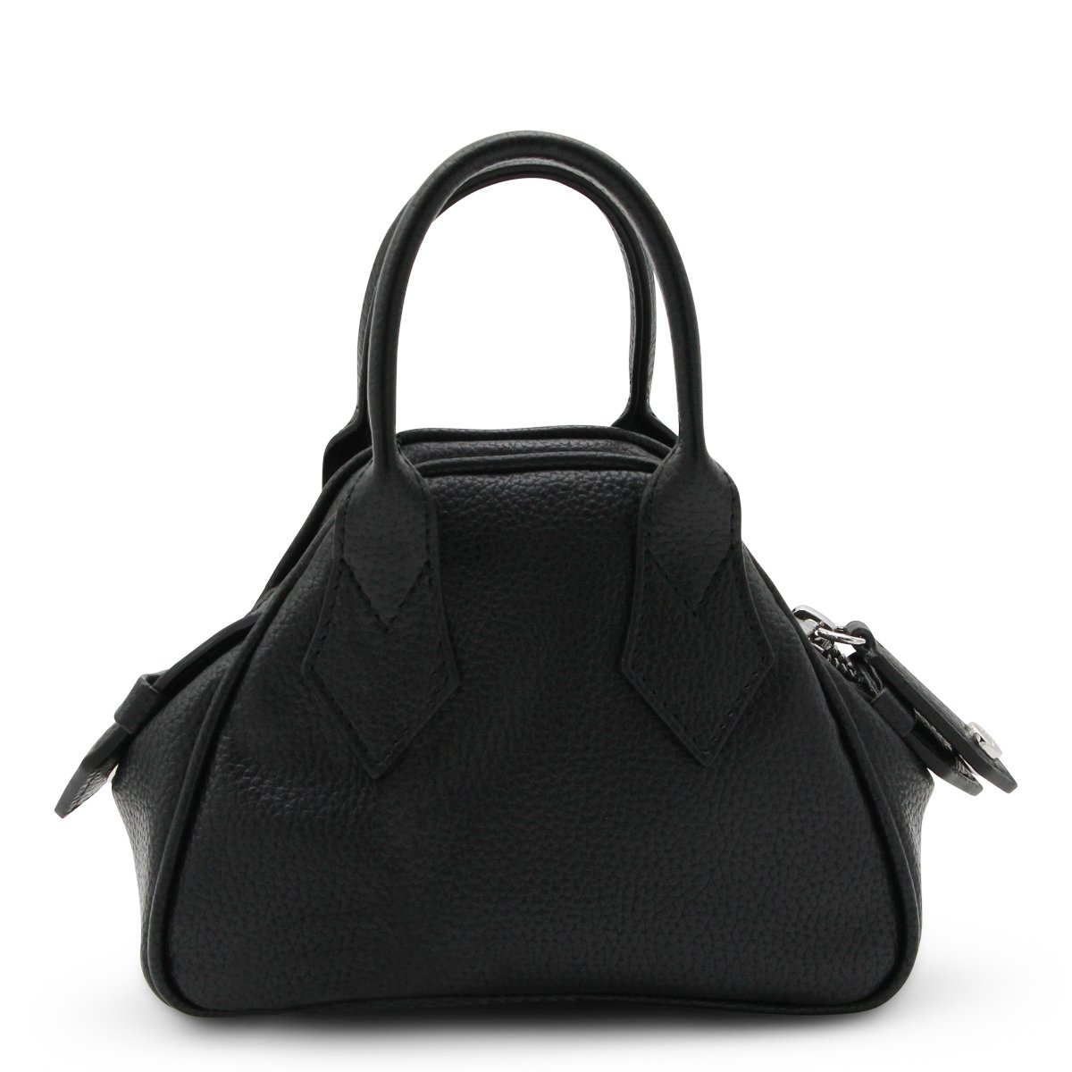 Vivienne Westwood Mini Yasmine Pebbled Texture Handbag Zwart