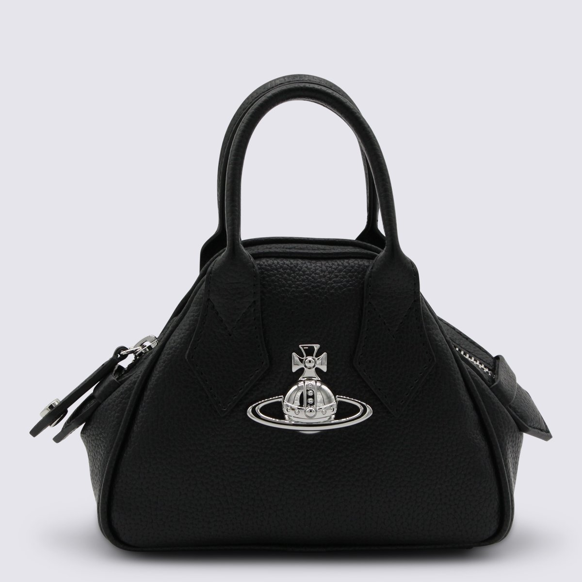Vivienne Westwood Mini Yasmine Pebbled Texture Handbag Zwart