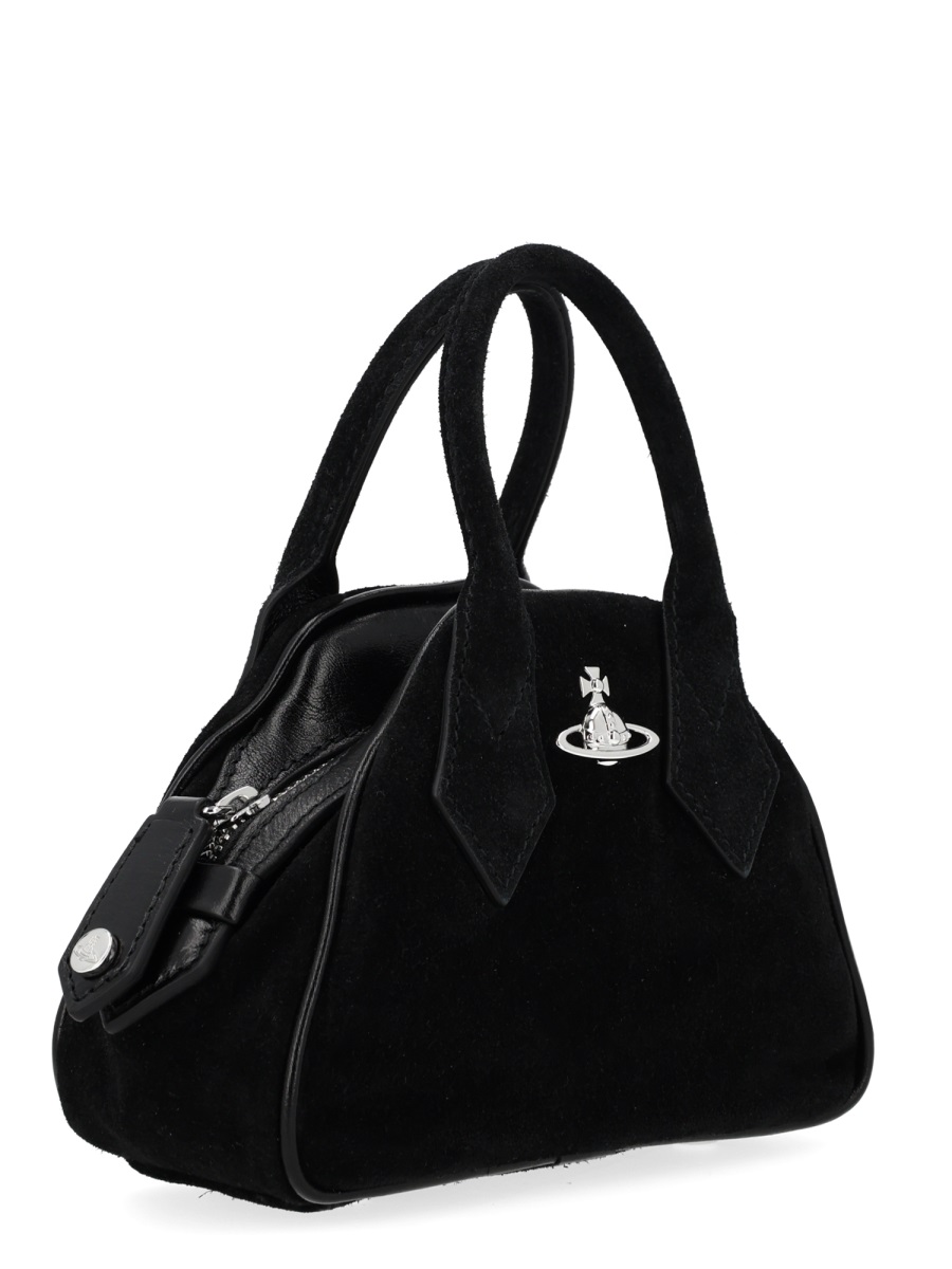 Vivienne Westwood Neutrals Mini Yasmine Supple Leather Handbag Zwart