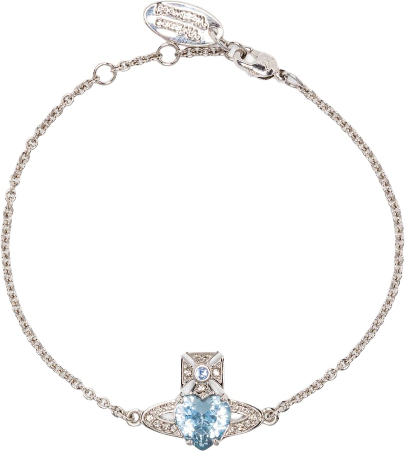 Vivienne Westwood Bijoux Platinum/Aquamarine Zilver