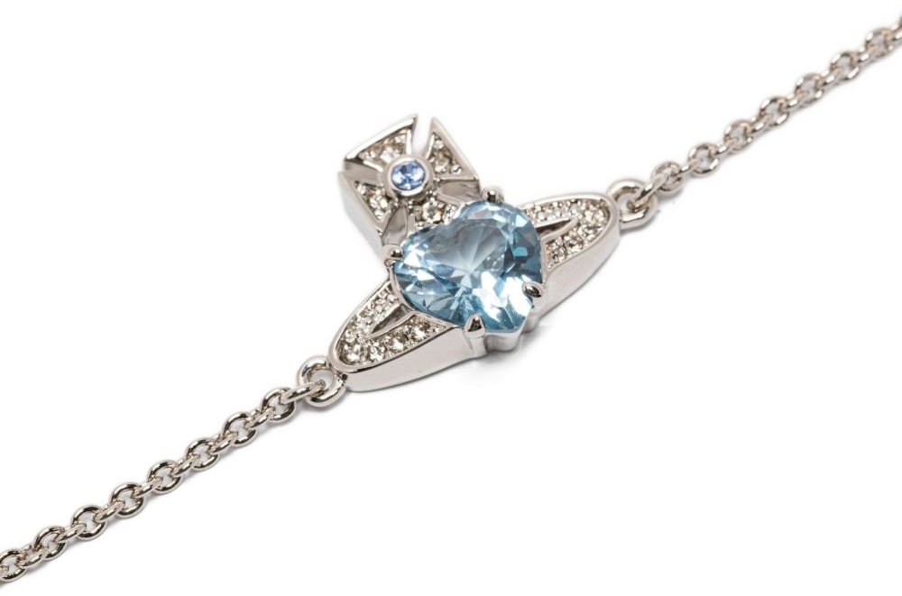 Vivienne Westwood Bijoux Platinum/Aquamarine Zilver