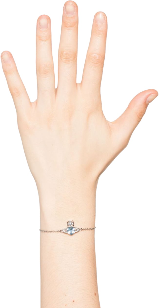 Vivienne Westwood Bijoux Platinum/Aquamarine Zilver