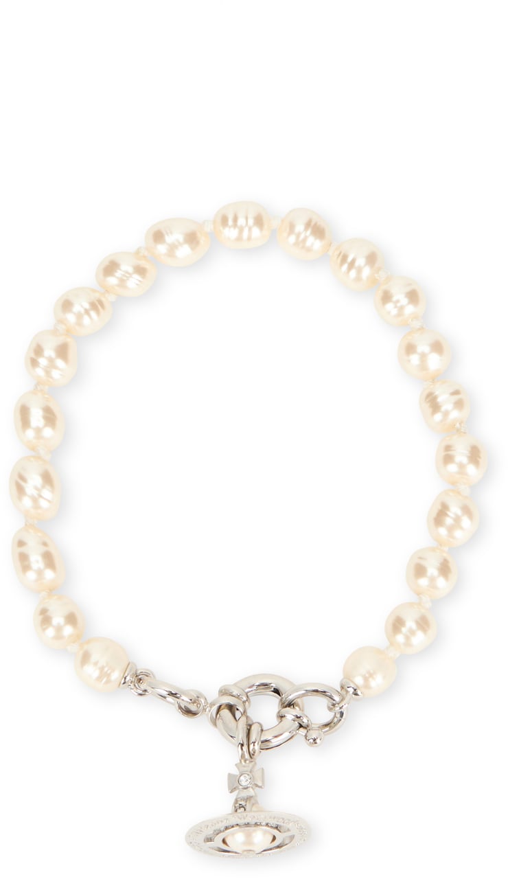 Vivienne Westwood Aleska bracelet with orb pendant Neutraal
