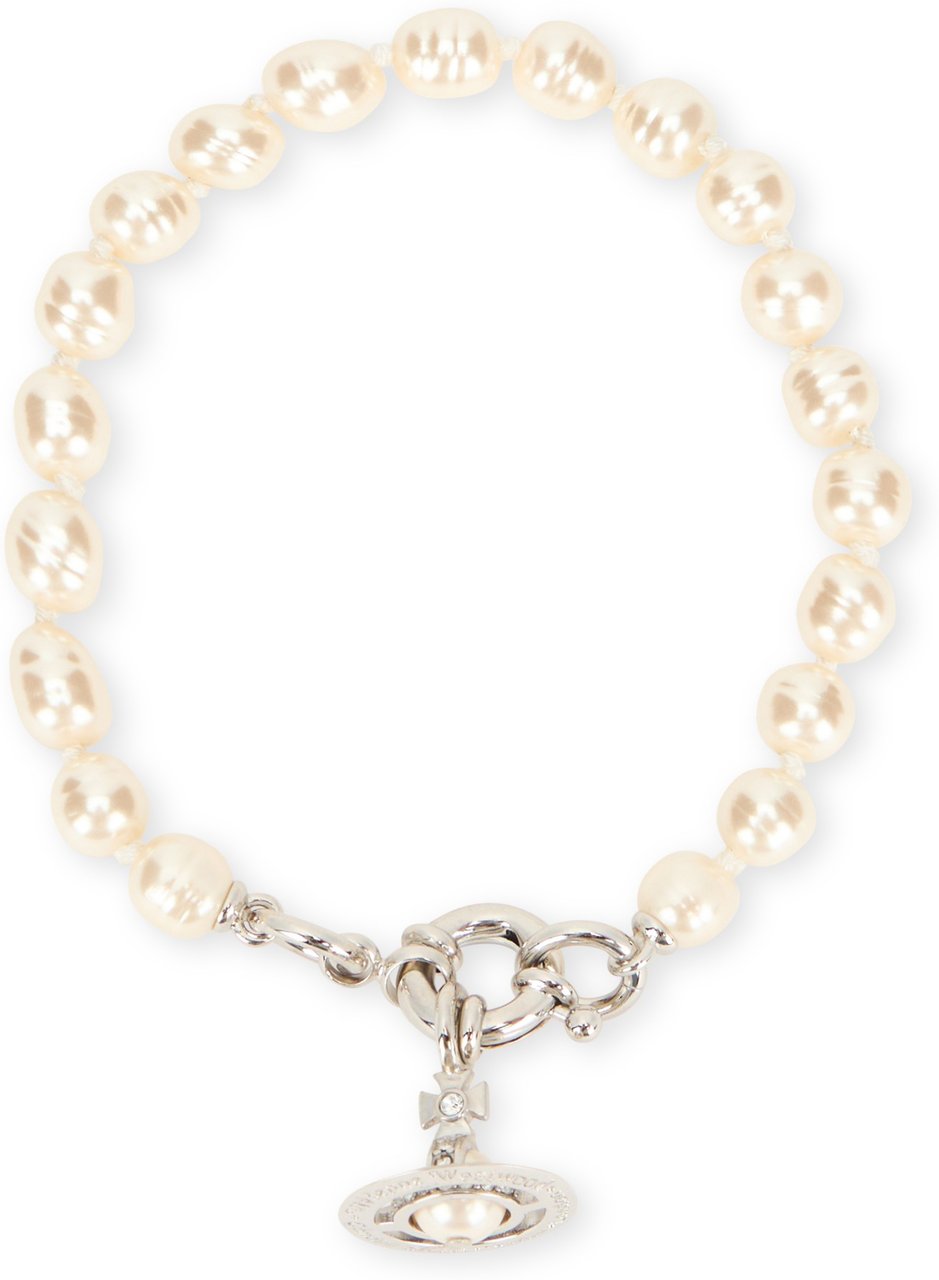 Vivienne Westwood Aleska bracelet with orb pendant Neutraal