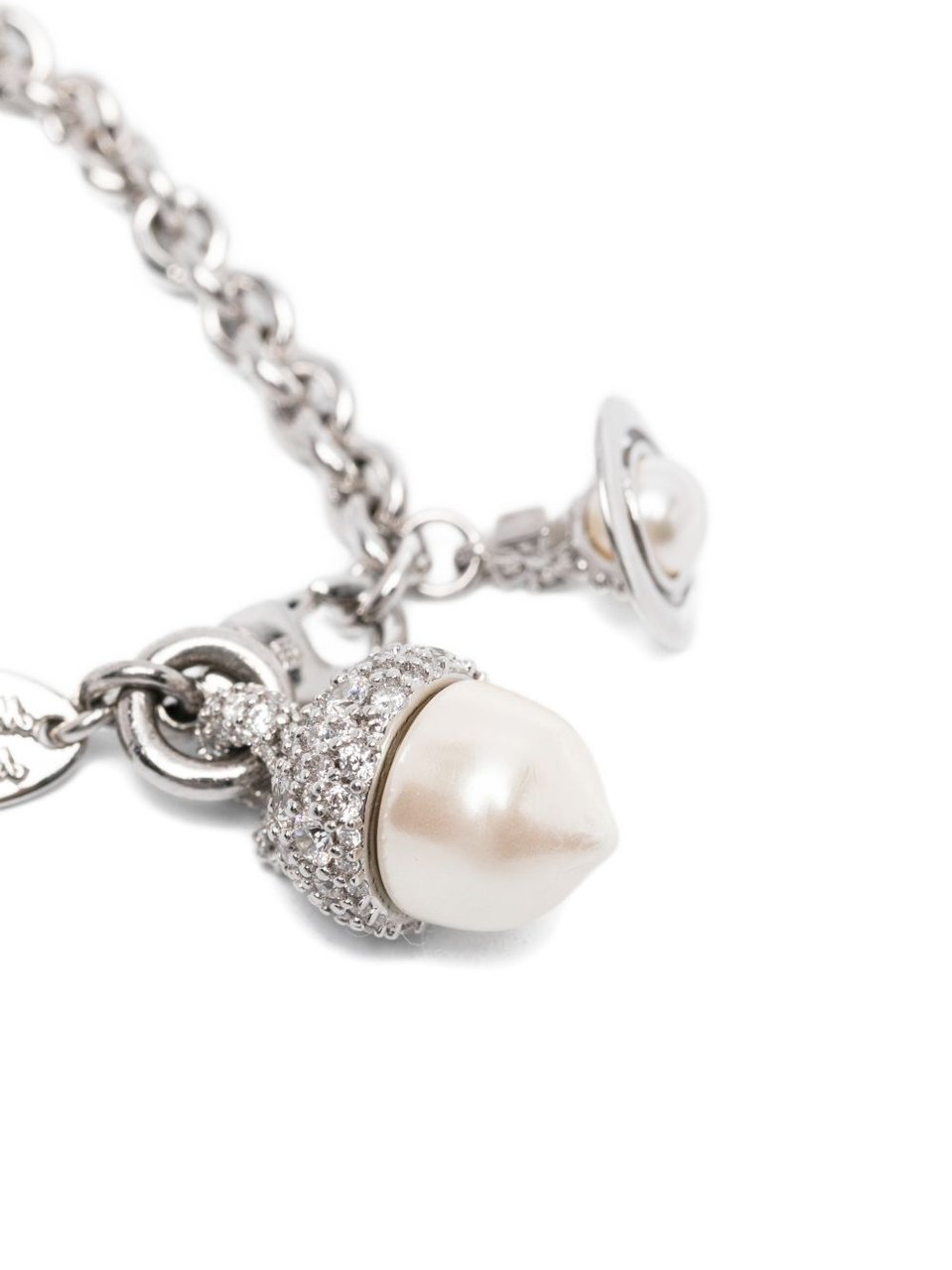 Vivienne Westwood Bijoux Platinium/White/Creamrose Zilver