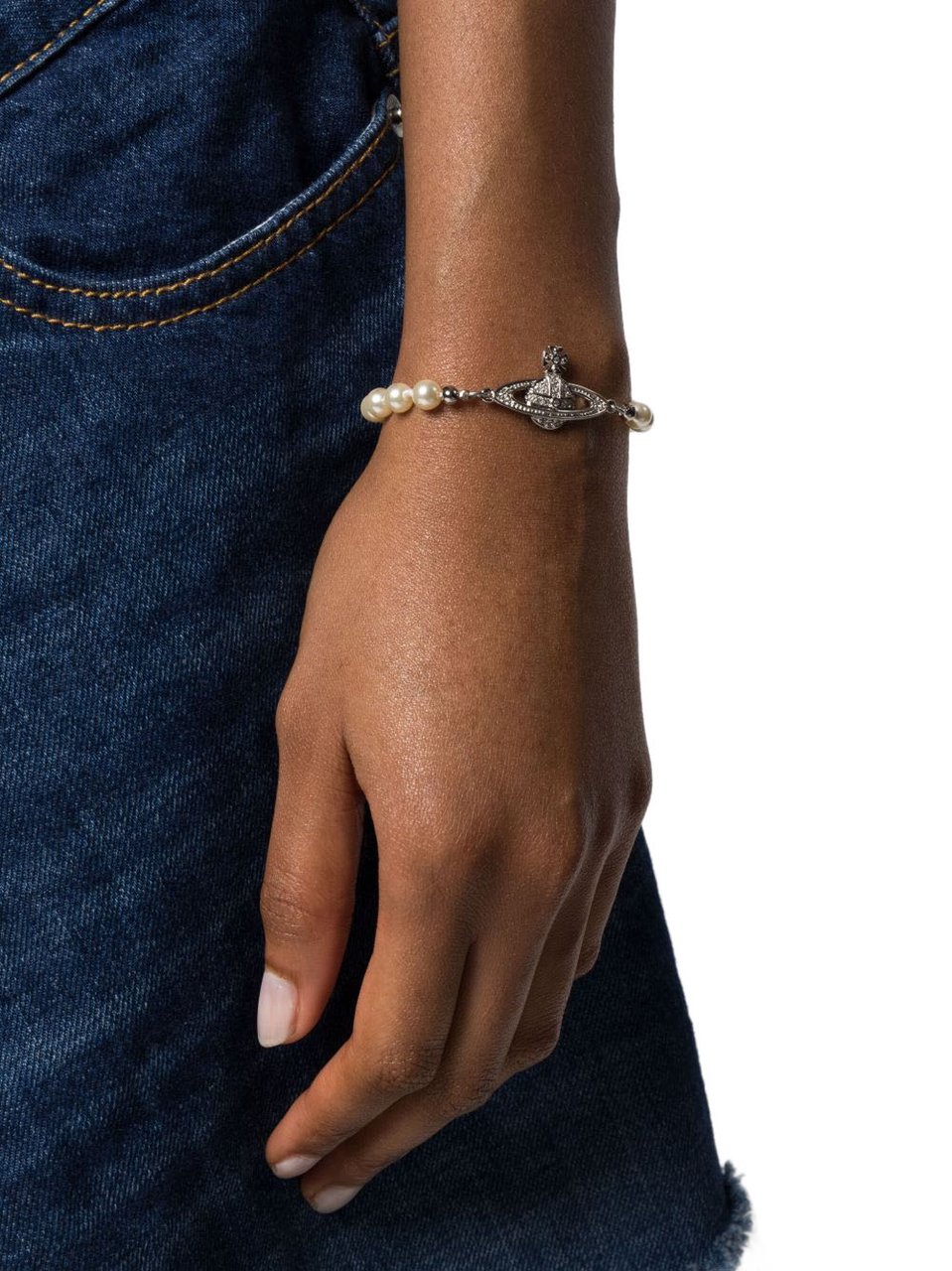 Vivienne Westwood Bijoux Platinum/Pearl Wit