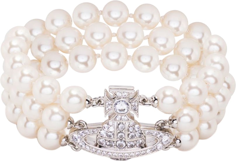 Vivienne Westwood Bijoux Platinum/Pearl Wit