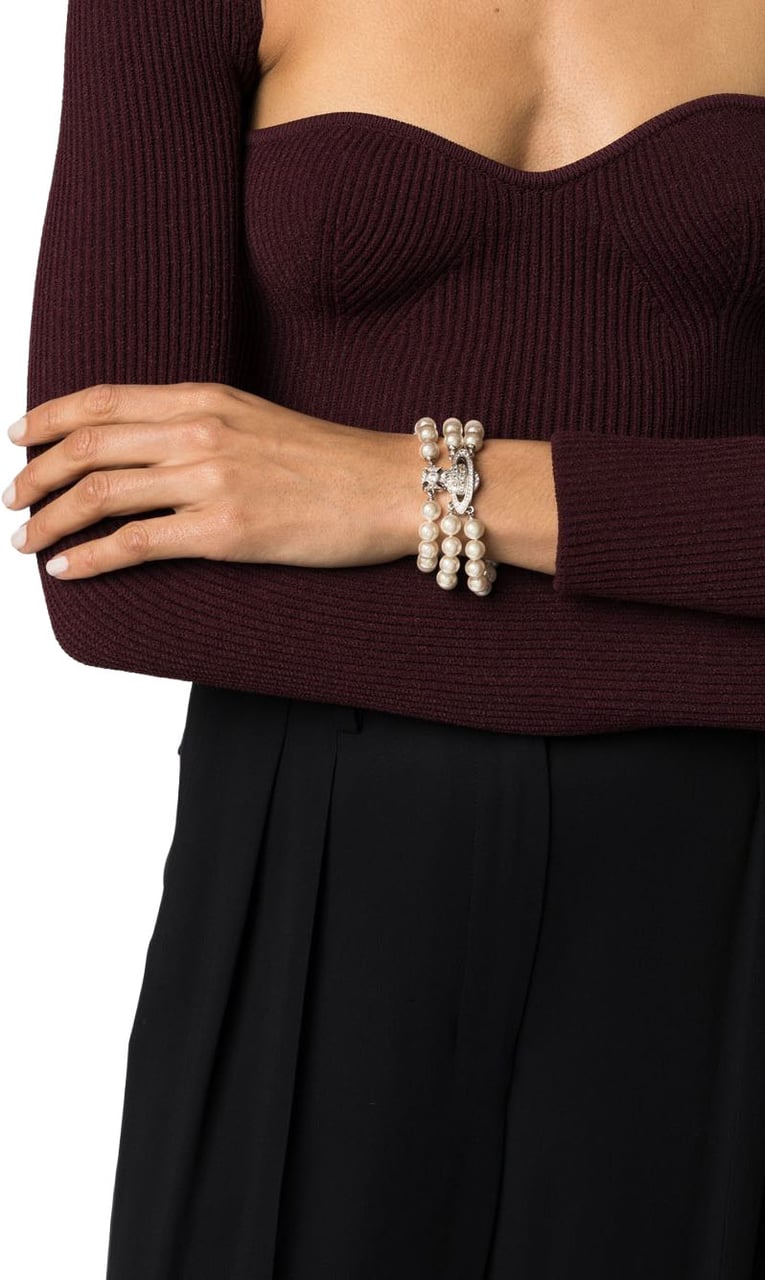 Vivienne Westwood Bijoux Platinum/Pearl Wit