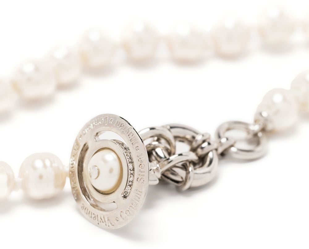 Vivienne Westwood Bijoux Platinum/Pearl Wit