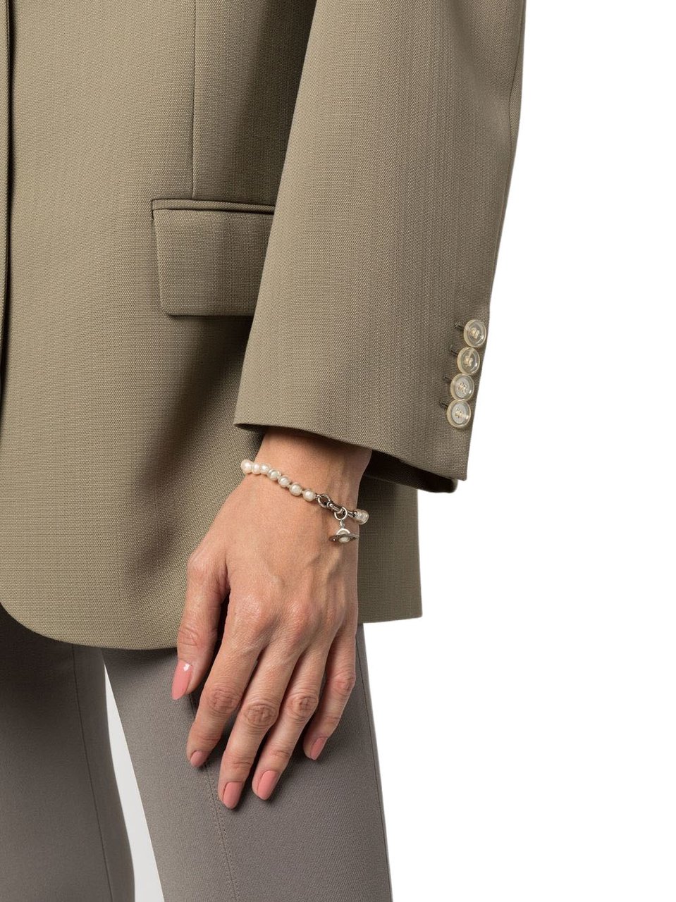 Vivienne Westwood Bijoux Platinum/Pearl Wit