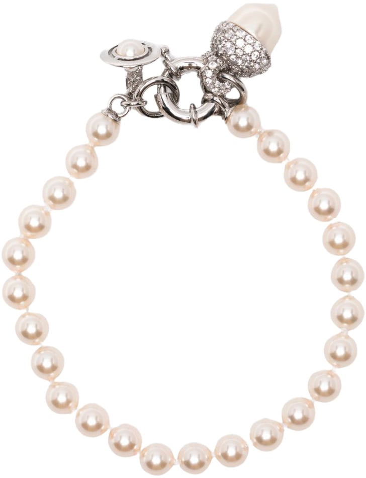 Vivienne Westwood Bijoux Platiniumwhitecreamrose Wit