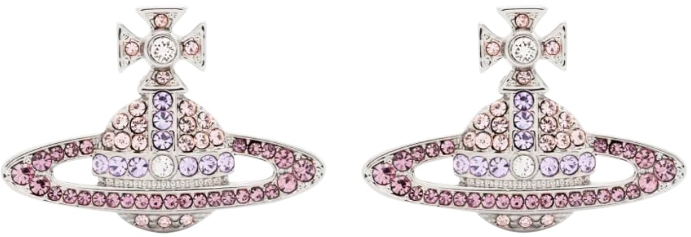 Vivienne Westwood Kika Earrings Platinum/vintage Rose Zilver