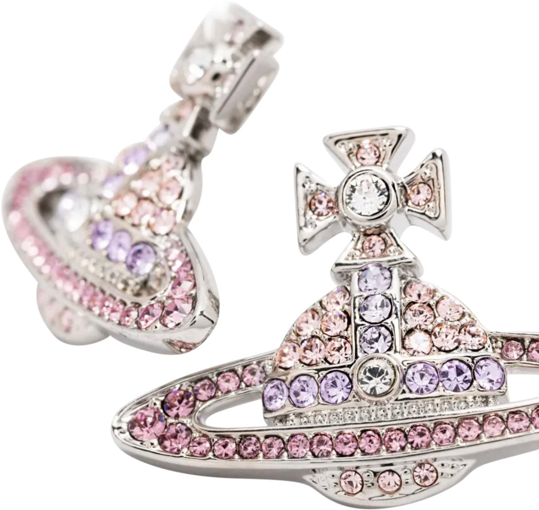 Vivienne Westwood Kika Earrings Platinum/vintage Rose Zilver