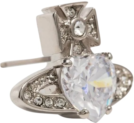 Vivienne Westwood Ariella Earrings Platinum White Cz Crystal Wit