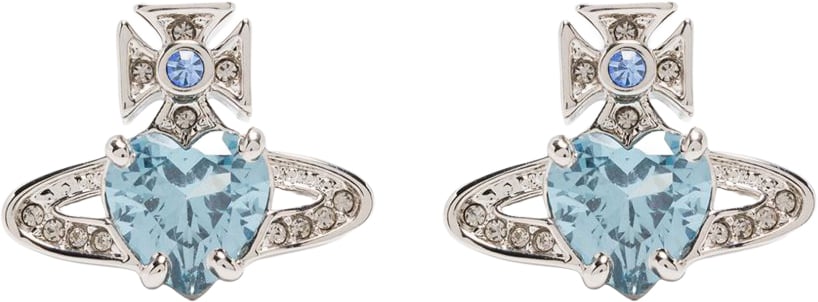 Vivienne Westwood Bijoux Platinum/Aquamarine Zilver