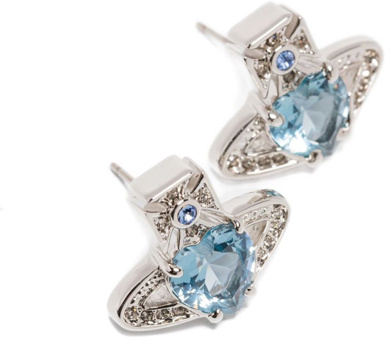 Vivienne Westwood Bijoux Platinum/Aquamarine Zilver