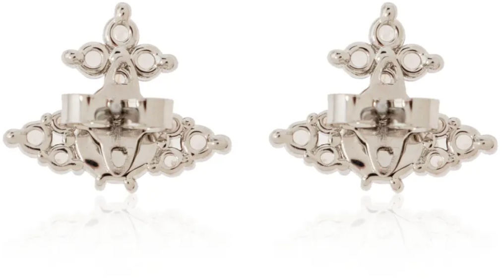 Vivienne Westwood Vivienne Westwood Feodora Earrings Platinum White Cz Creamrose Wit