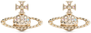 Vivienne Westwood Mayfair Bas Relief Earrings Gold Crystal Divers