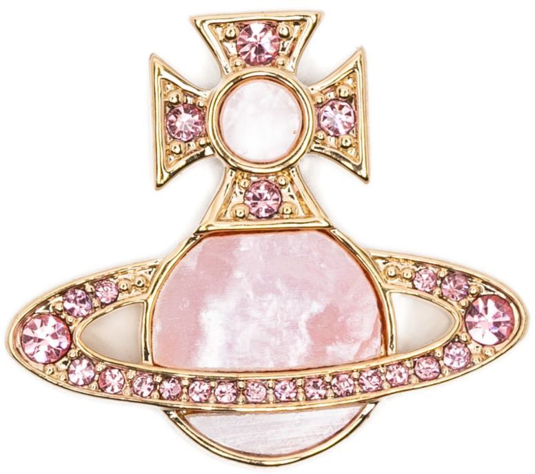 Vivienne Westwood Bijoux Goldlight Rose Crystal Goud