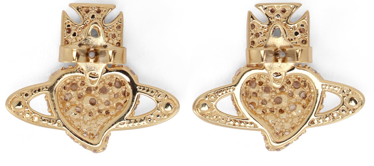 Vivienne Westwood Agnatha earrings with crystals Goud
