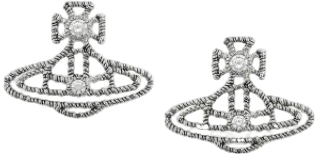Vivienne Westwood CORETTA EARRINGS PLATINUM / WHITE Zilver