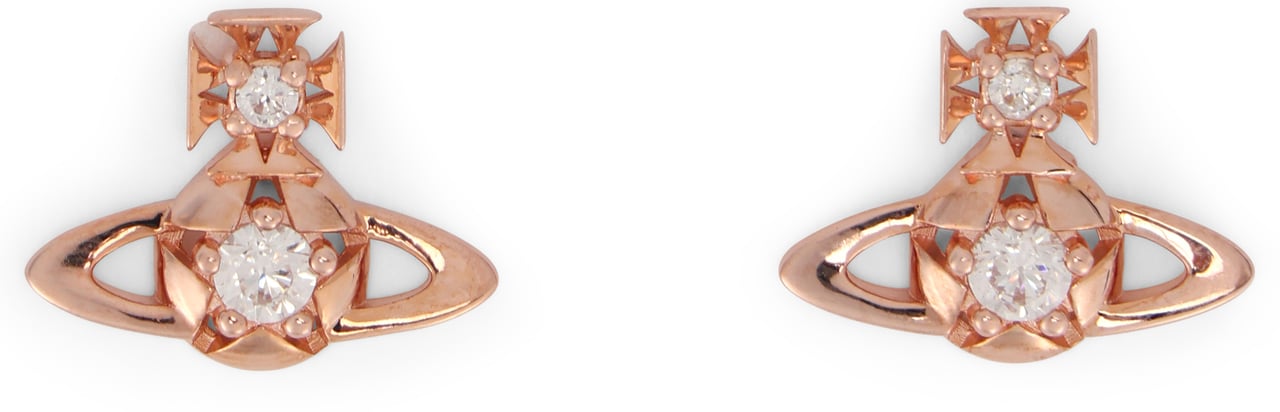 Vivienne Westwood Reina Earrings with Crystals Metallic