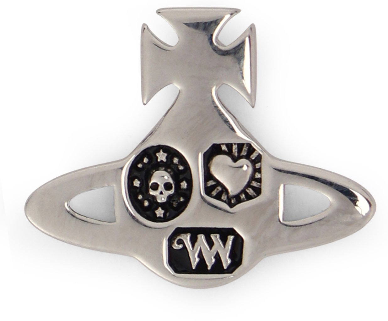 Vivienne Westwood Single earring Crispin in silver Zilver