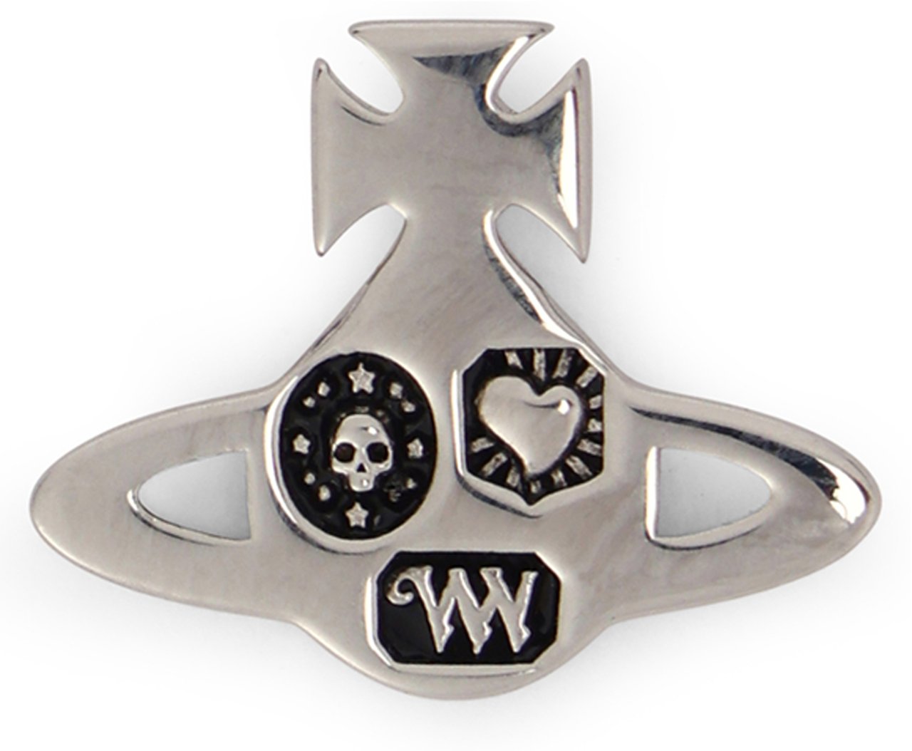 Vivienne Westwood Single earring Crispin in silver Zilver