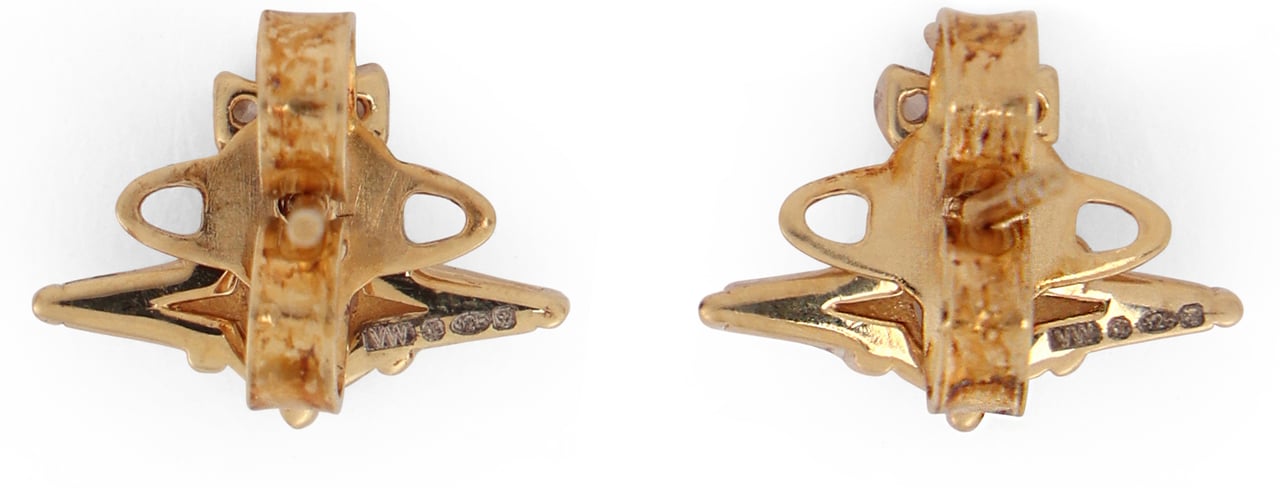 Vivienne Westwood Silver earrings with crystal decoration Goud