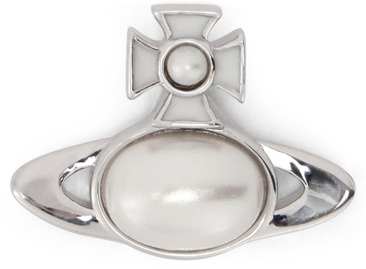 Vivienne Westwood Single Gaby earring in metal Zilver