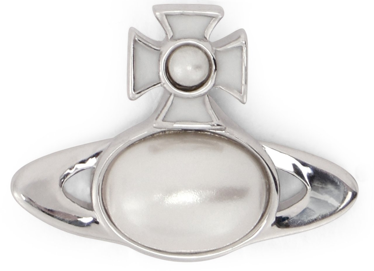 Vivienne Westwood Single Gaby earring in metal Zilver