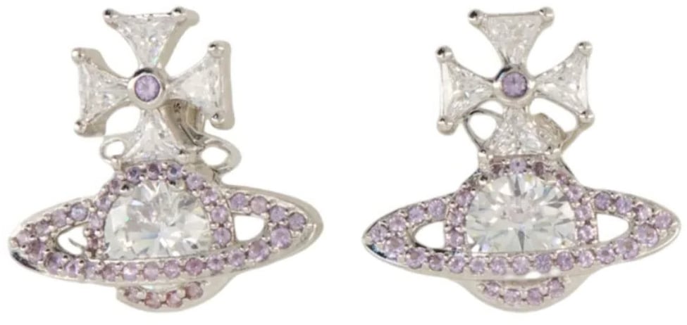 Vivienne Westwood Mila Earrings Platinum White Wit
