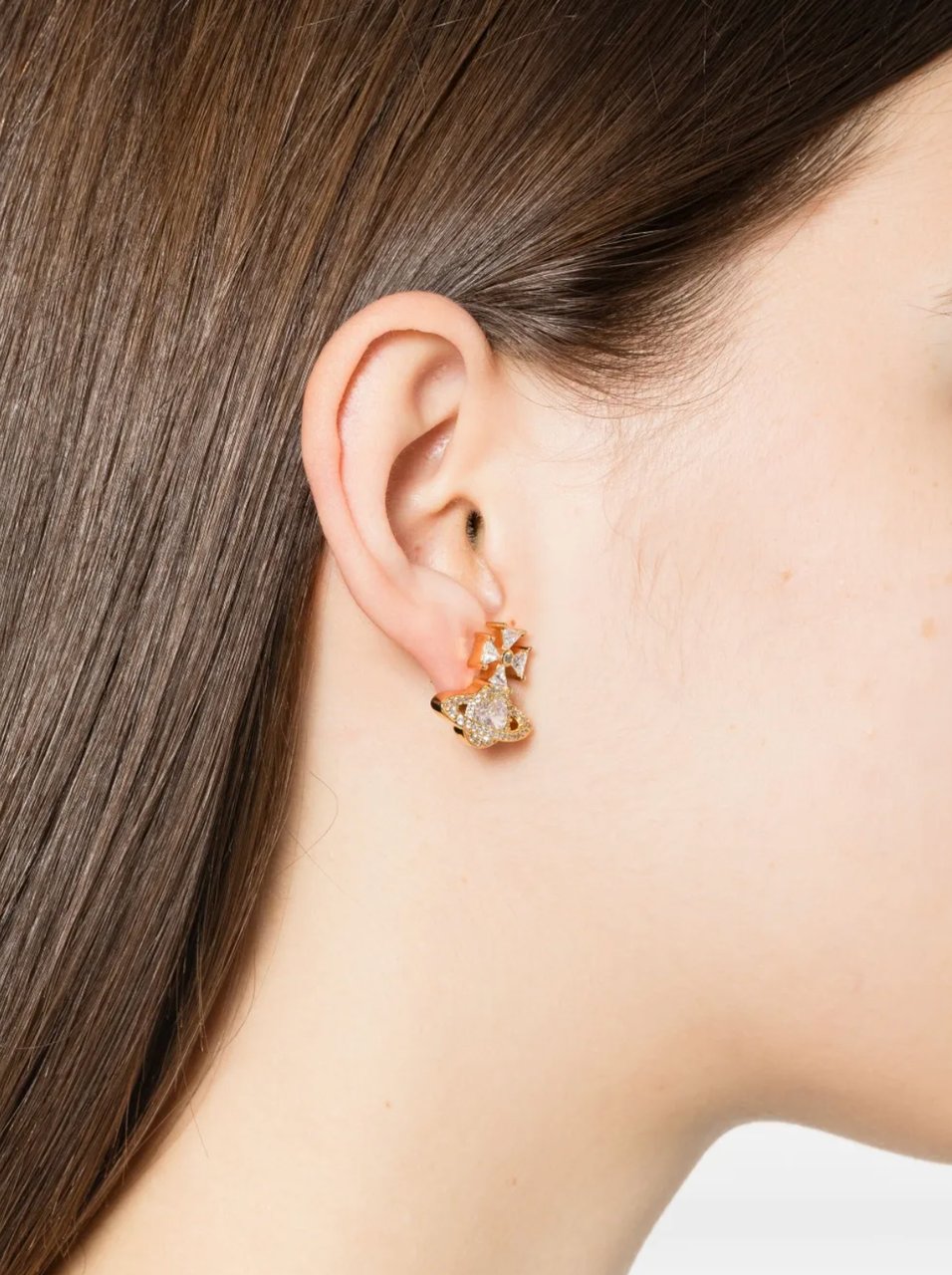 Vivienne Westwood Mila Earrings Gold White Wit